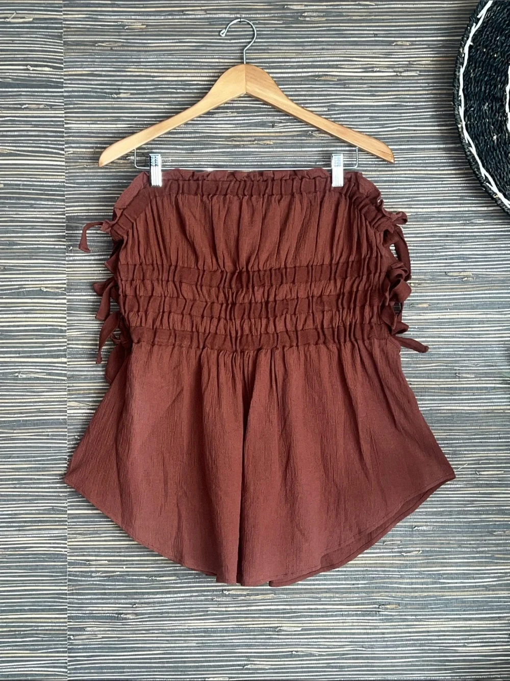 Free People x Jens Pirate Booty Fleetwood Gauzy Tunic Large Brown